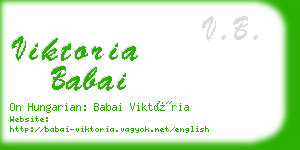 viktoria babai business card